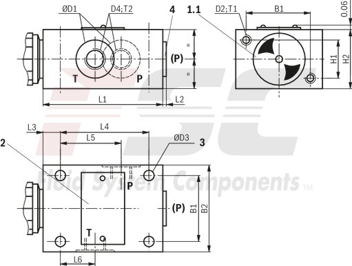 technical illustration-R978914734-Size 15, P → T, mechanically actuated