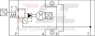 technical illustration-R901041085-Size 6, P2 &rarr; P1, electrical with external electronics, 24 V DC