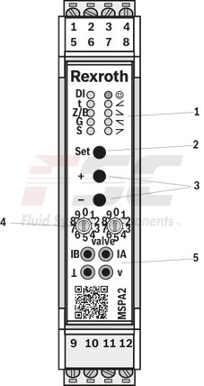 technical illustration-R901439037-Valve amplifier for proportional valves with 2 solenoids without position feedback