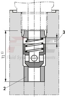 technical illustration-R900345372-Check valve, cartridge design