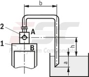 technical illustration-R900964465-Size 40, A → B, hydraulically actuated