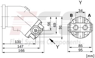technical illustration-R902161205-Large variety of available nominal sizes allows exact adjustment to the application High power density Very high total efficiency High starting efficiency Working ports SAE flange or thread Optional with integrated pressure relief valve Optional with mounted addifitonal valve: counterbalance valve (BVD/BVE), flushing and boost-pressure valve Bent-axis design
