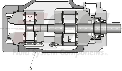 technical illustration-R978045699-Fixed displacement, size 45 cm³, pressure 175 bar, clockwise rotation, 600-1800 rpm, mounting flange SAE-B
