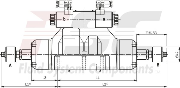 technical illustration-R978916012-Size 22, symbol E, electrical with solenoid, 110-120 V AC