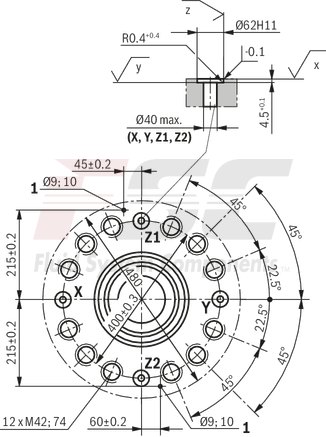 technical illustration-R900912728-Size 32, symbol H2, hydraulically actuated