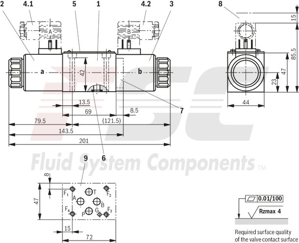 technical illustration-R978916415-Size 10, symbol EA, electrical with external electronics, 24 V DC