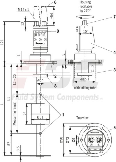 technical illustration-R901335458-Float switch combined with temperature contact