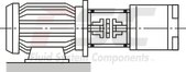 technical illustration-R978045699-Fixed displacement, size 45 cm³, pressure 175 bar, clockwise rotation, 600-1800 rpm, mounting flange SAE-B