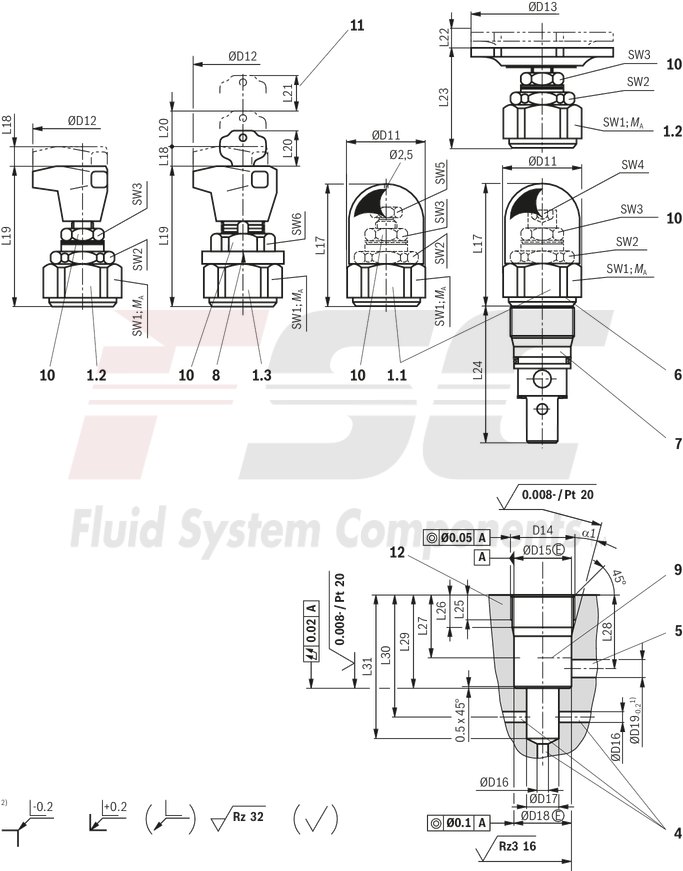 technical illustration-R978914734-Size 15, P → T, mechanically actuated