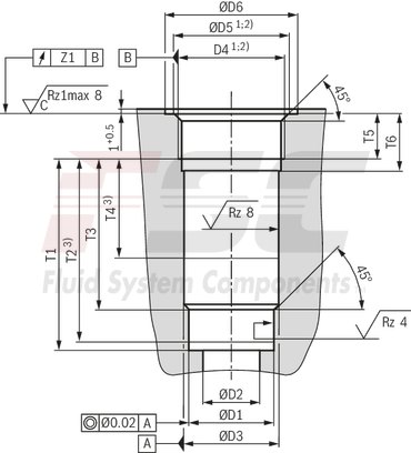 technical illustration-R900345372-Check valve, cartridge design