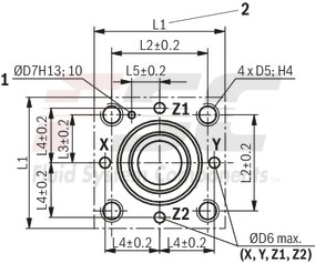 technical illustration-R900912728-Size 32, symbol H2, hydraulically actuated