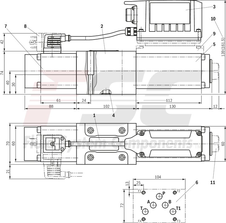 technical illustration-R901396512-Reliable - proven and robust design Energy-efficient - no pilot oil demand, high flows with low pressure differential Flexible - suitable for position and velocity control Precise - high response sensitivity and little hysteresis Safe - shut-off of the second solenoid by means of ISA adapter possible