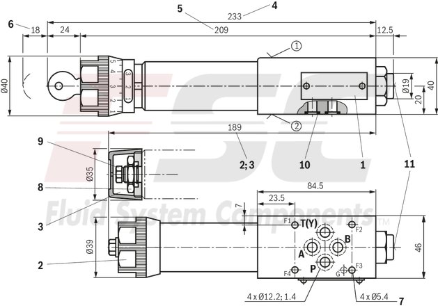 technical illustration-R900483786-Size 6, P2 &rarr; P1, mechanical