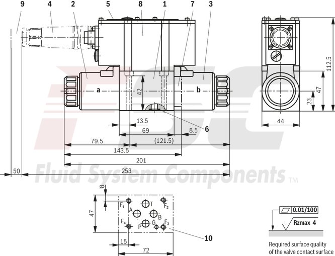 technical illustration-R900909389-Size 6, symbol E, electrical with integrated electronics, 24 V DC