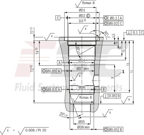 technical illustration-R900345372-Check valve, cartridge design