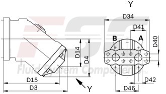 technical illustration-R902161205-Large variety of available nominal sizes allows exact adjustment to the application High power density Very high total efficiency High starting efficiency Working ports SAE flange or thread Optional with integrated pressure relief valve Optional with mounted addifitonal valve: counterbalance valve (BVD/BVE), flushing and boost-pressure valve Bent-axis design
