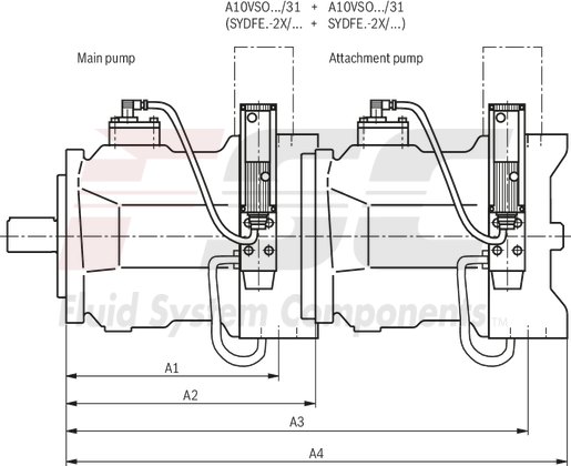 technical illustration-R978056576-Pump A10VSO BR31 with digital OBE