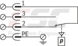 technical illustration-R901102362-200 bar, micro switch with NC contact/NO contact function, device connector DIN EN 175301-803 (large cubic connector)