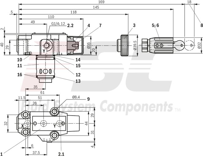 technical illustration-R900596961-For subplate mounting Porting pattern according to ISO&nbsp;5781 For threaded connection As cartridge valve 4 optional adjustment types:&bull; Rotary knob&bull; Sleeve with hexagon and protective cap&bull; Lockable rotary knob with scale&bull; Rotary knob with scale 5 pressure ratings Check valve, optional (subplate mounting only)