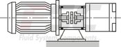 technical illustration-R978045699-Fixed displacement, size 45 cm³, pressure 175 bar, clockwise rotation, 600-1800 rpm, mounting flange SAE-B