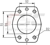 technical illustration-R901147113-Internal gear pump, size 40, pressure 350 bar for industrial applications, open circuit