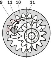 technical illustration-R901147113-Internal gear pump, size 40, pressure 350 bar for industrial applications, open circuit