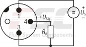 technical illustration-R901466599-Pressure transducer with analog output 4 &hellip; 20 mA, pressure range 0 &hellip; 315 bar, connector 4-pole M12x1 A-coded, throttle element