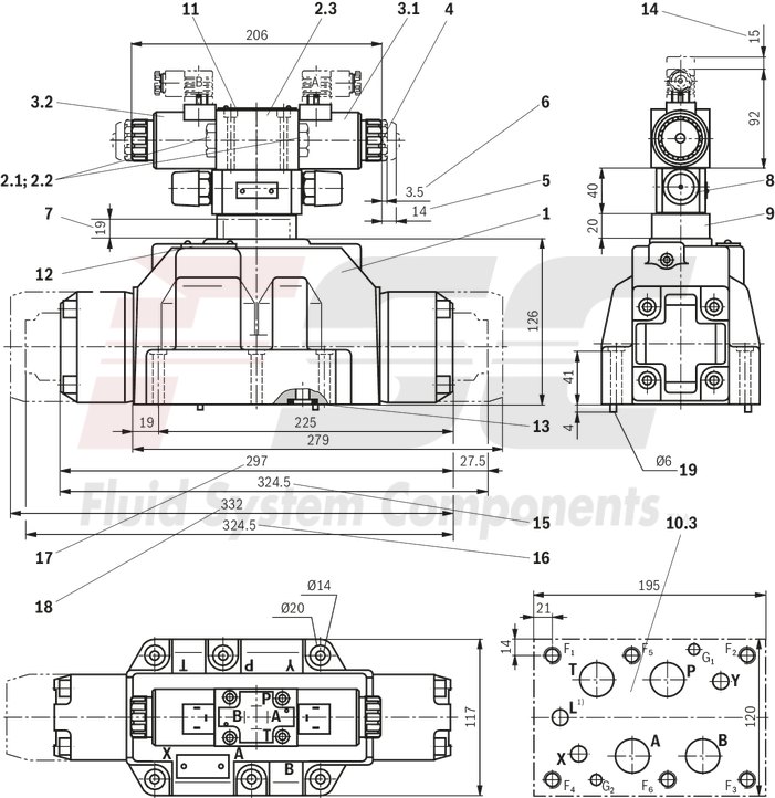 technical illustration-R978916012-Size 22, symbol E, electrical with solenoid, 110-120 V AC