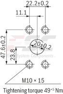 technical illustration-R900984020-Internal gear pump, size 11, pressure 350 bar for industrial applications, open circuit