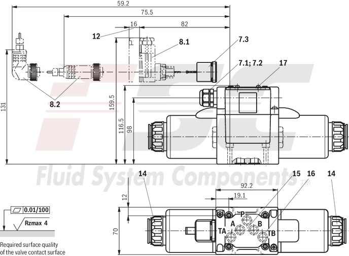 technical illustration-R901278744-Size 10, symbol J, solenoid-actuated, 24 V DC