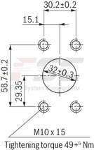 technical illustration-R900984020-Internal gear pump, size 11, pressure 350 bar for industrial applications, open circuit