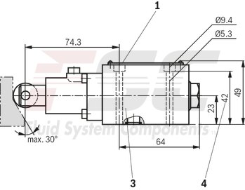 technical illustration-R900479282-4/3-, 4/2- or 3/2-way version Porting pattern according to DIN&nbsp;24340 form A (without locating hole) Porting pattern according to ISO&nbsp;4401-03-02-0-05 (with locating hole) Type of actuation: Roller plunger Inductive position switch and proximity sensors (contactless)