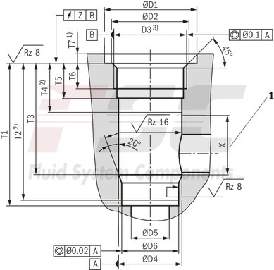 technical illustration-R900345372-Check valve, cartridge design
