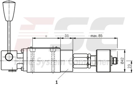 technical illustration-R900479282-4/3-, 4/2- or 3/2-way version Porting pattern according to DIN&nbsp;24340 form A (without locating hole) Porting pattern according to ISO&nbsp;4401-03-02-0-05 (with locating hole) Type of actuation: Roller plunger Inductive position switch and proximity sensors (contactless)