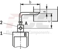 technical illustration-R900964465-Size 40, A → B, hydraulically actuated