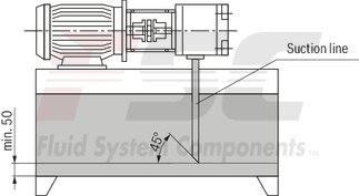 technical illustration-R900984020-Internal gear pump, size 11, pressure 350 bar for industrial applications, open circuit