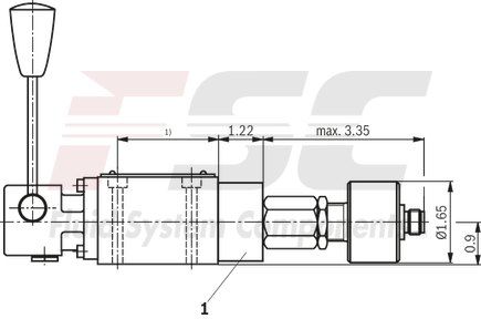 technical illustration-R900479282-4/3-, 4/2- or 3/2-way version Porting pattern according to DIN&nbsp;24340 form A (without locating hole) Porting pattern according to ISO&nbsp;4401-03-02-0-05 (with locating hole) Type of actuation: Roller plunger Inductive position switch and proximity sensors (contactless)