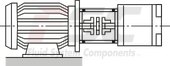 technical illustration-R900984020-Internal gear pump, size 11, pressure 350 bar for industrial applications, open circuit