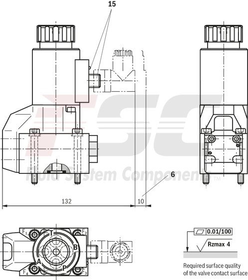 technical illustration-R900212093-2/2-, 3/2- or 4/2-way version Porting pattern according to DIN 24340 form A Porting pattern according to ISO&nbsp;4401-03-02-0-05 Air-gap DC solenoids with detachable coil Solenoid coil is rotatable by 90&deg; The coil can be changed without having to open the pressure-tight chamber Electrical connection as individual connection Optional auxiliary operating device Inductive position switch and proximity sensors (contactless)