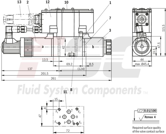 technical illustration-R900617269-Size 10, symbol V, electrical with integrated electronics, 24 V DC
